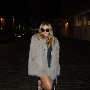 Faux fur coat